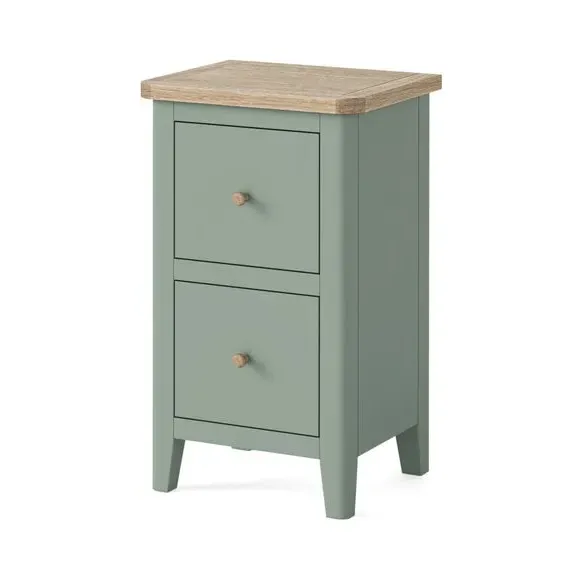 Slim Bedside Table - Green, Pine
