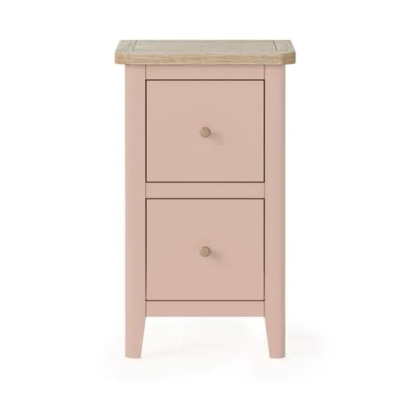 Slim Bedside Table - Pink, Pine