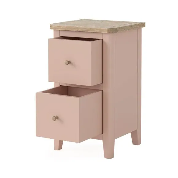 Slim Bedside Table - Pink, Pine