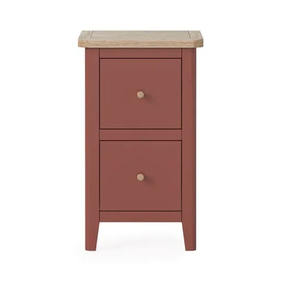 Slim Bedside Table - Redwood, Pine