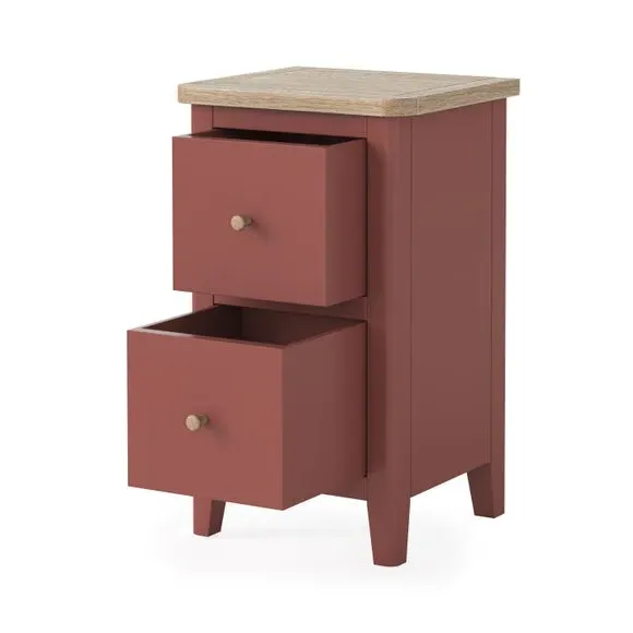 Slim Bedside Table - Redwood, Pine