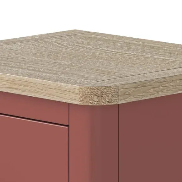 Slim Bedside Table - Redwood, Pine