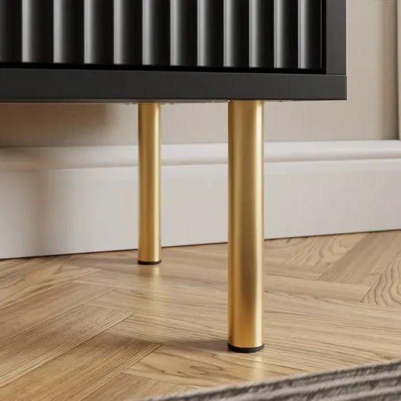 Slim Hallway Unit with Storage - Black, Oak