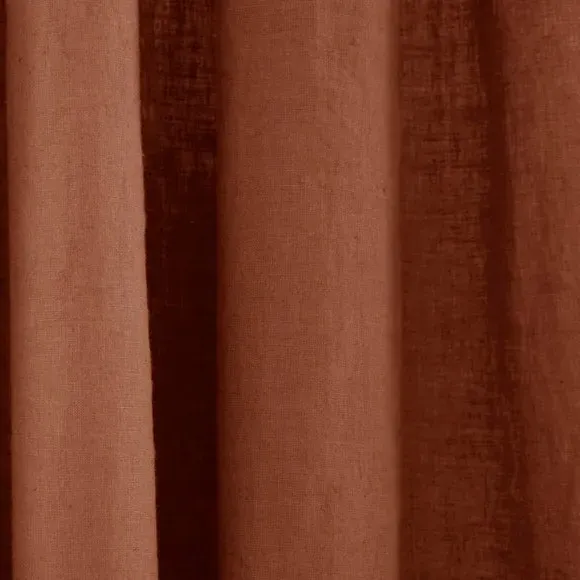 Slot Top Curtains - Terracotta, Linen