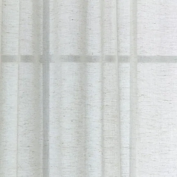 Slot Top Unlined Curtains - Natural, Voile