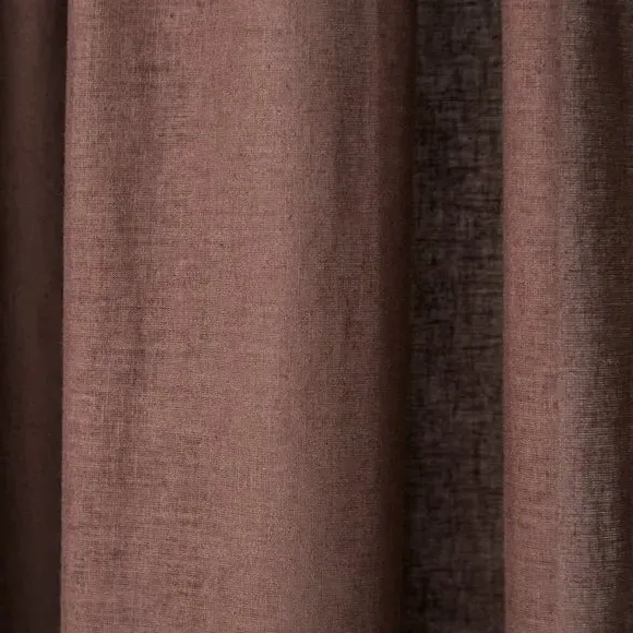 Slot Top Voile Curtains - Bitter Chocolate, Cotton