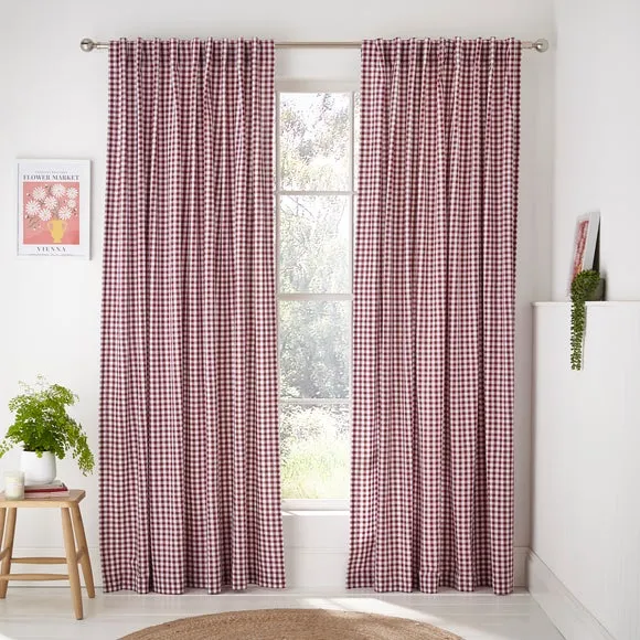 Slot Top Voile Curtains - Mulberry, Cotton