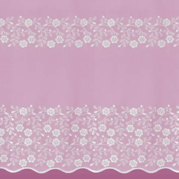 Slot Top Voile Fabric by Metre - White