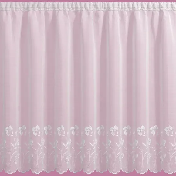 Slot Top Voile Fabric by Metre - White