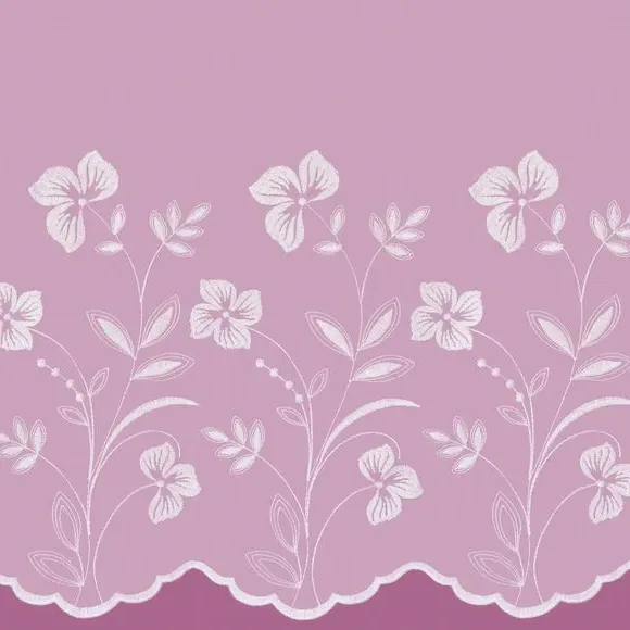 Slot Top Voile Fabric by Metre - White