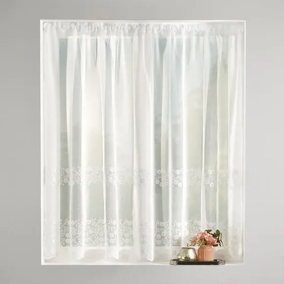 Slot Top Voile Fabric by Metre - White image