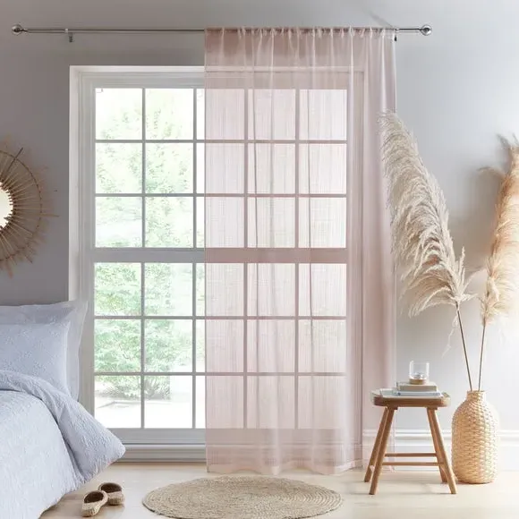 Slot Top Voile Panel - Blush