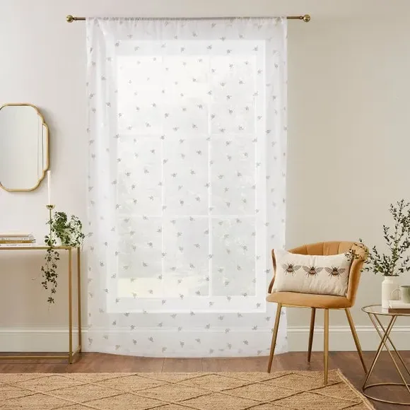 Slot Top Voile Panel - Gold, Voile