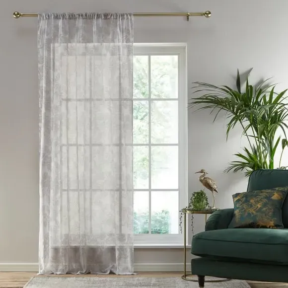 Slot Top Voile Panel - Grey, Polyester
