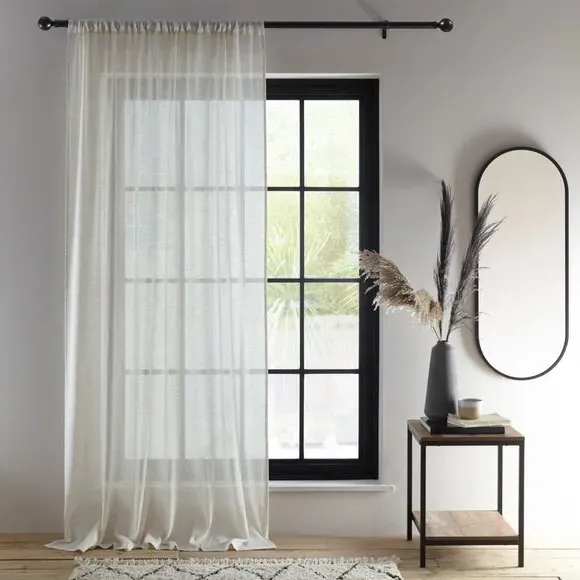 Slot Top Voile Panel - Linen Blend