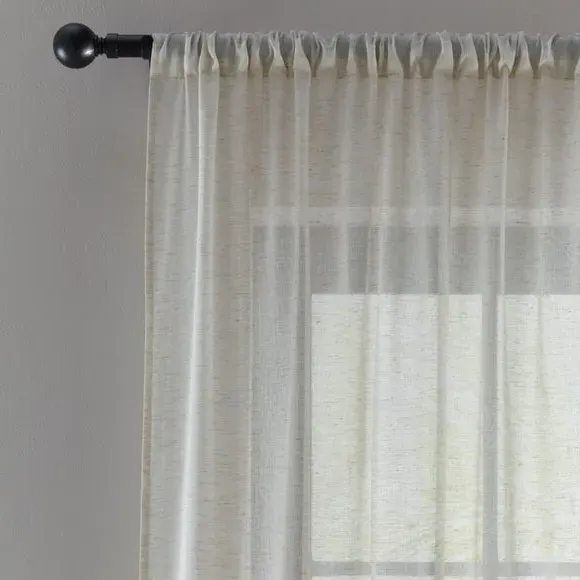 Slot Top Voile Panel - Linen Blend
