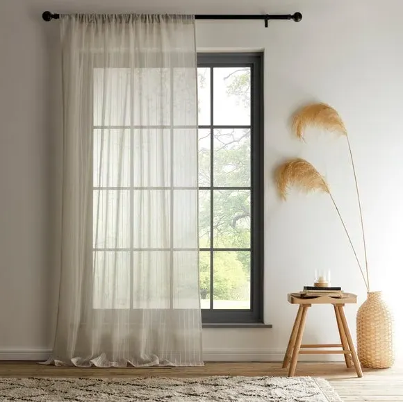 Slot Top Voile Panel - Linen