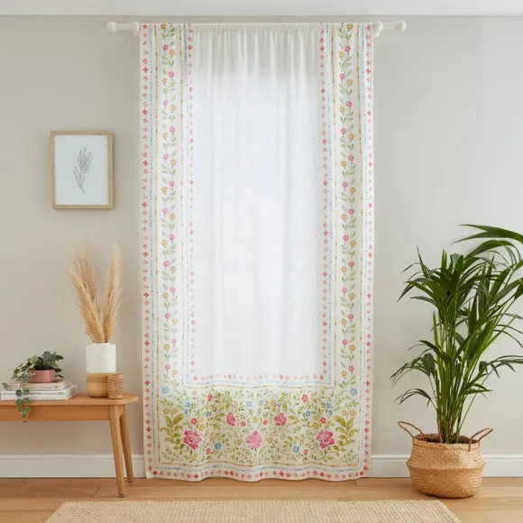 Slot Top Voile Panel - Multicolor, Cotton