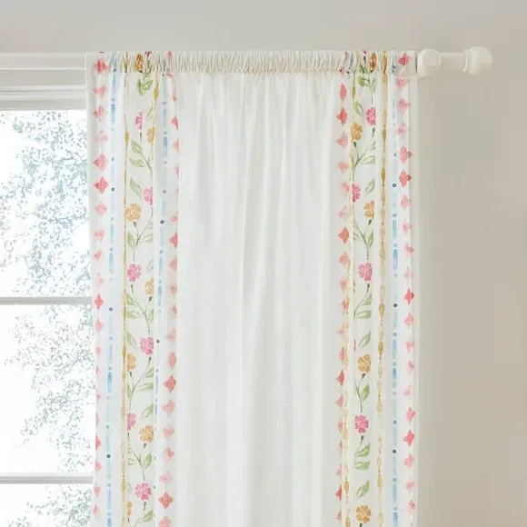 Slot Top Voile Panel - Multicolor, Cotton image