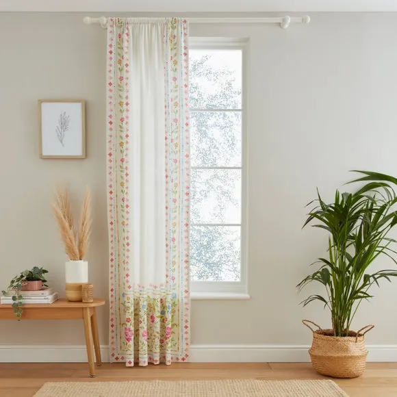 Slot Top Voile Panel - Multicolor, Cotton