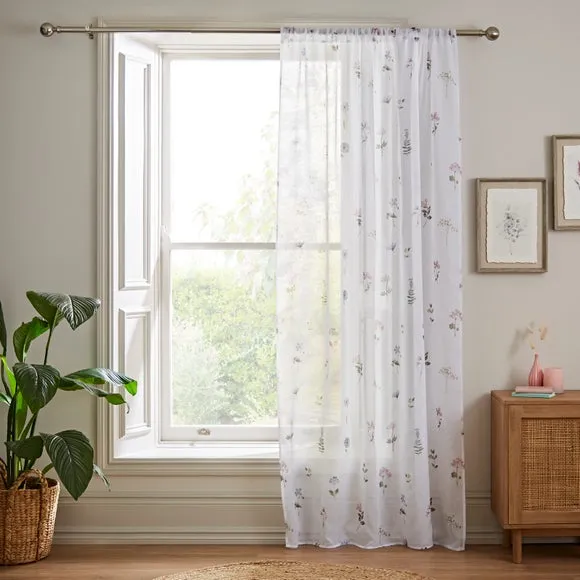 Slot Top Voile Panel - Multicolor, Polyester