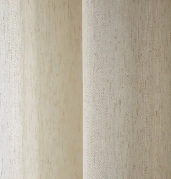 Slot Top Voile Panel - Natural, Herringbone