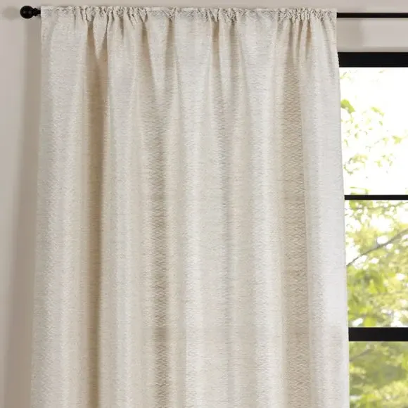 Slot Top Voile Panel - Natural, Sheer Fabric image