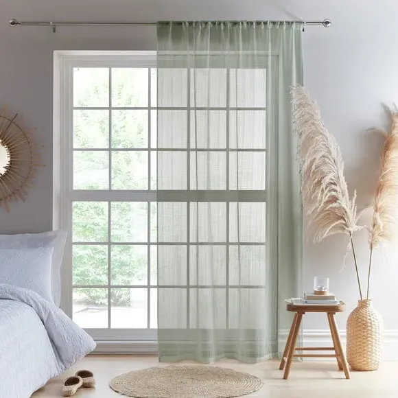 Slot Top Voile Panel - Sage
