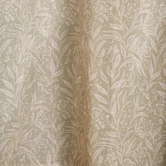 Slot Top Voile Panel - Soft Olive, Polyester Linen