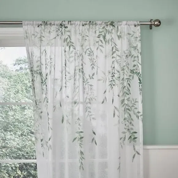 Slot Top Voile Panel - White, Polyester image