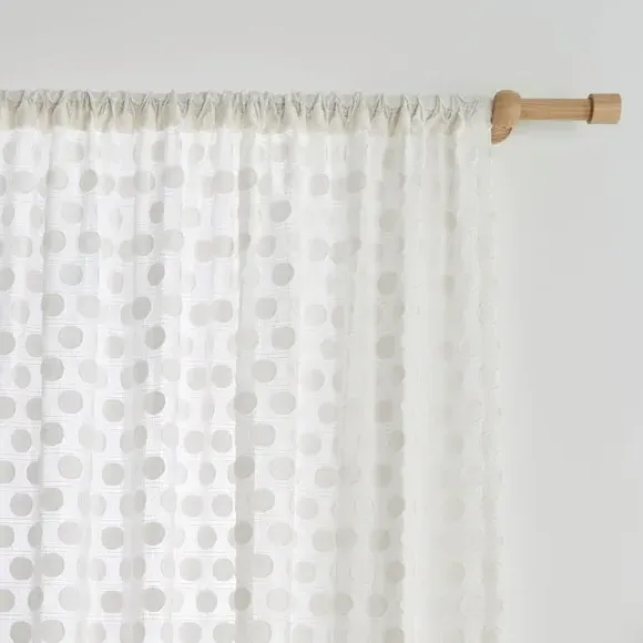Slot Top Voile Panel - White, Polyester image