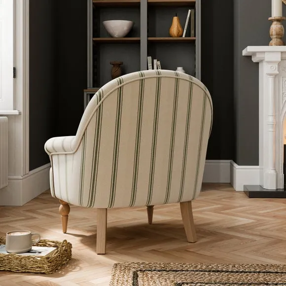 Small Armchair with Soft Upholstery - Olive