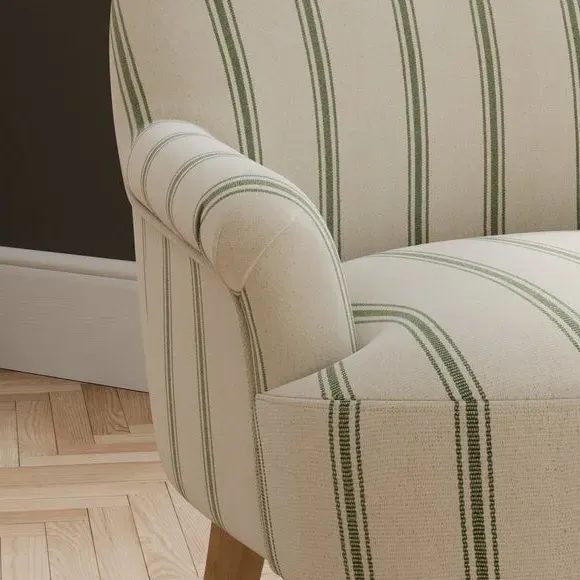 Small Armchair with Soft Upholstery - Olive