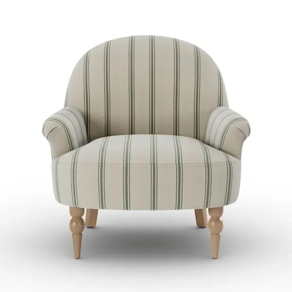 Small Armchair with Soft Upholstery - Olive