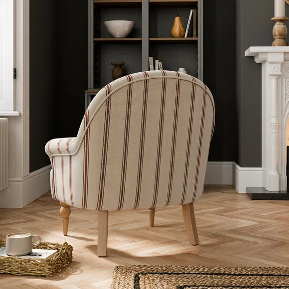 Small Armchair with Soft Upholstery - Terracotta