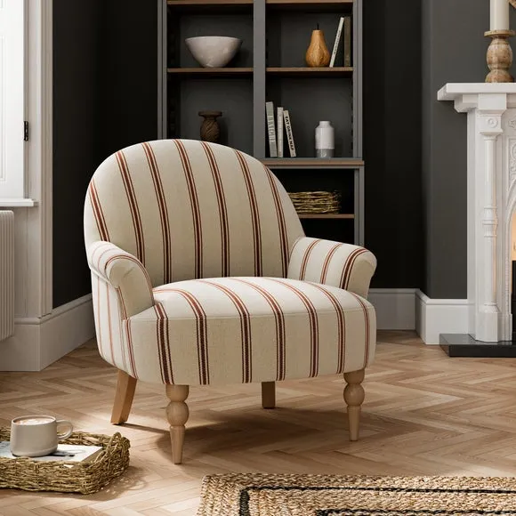 Small Armchair with Soft Upholstery - Terracotta