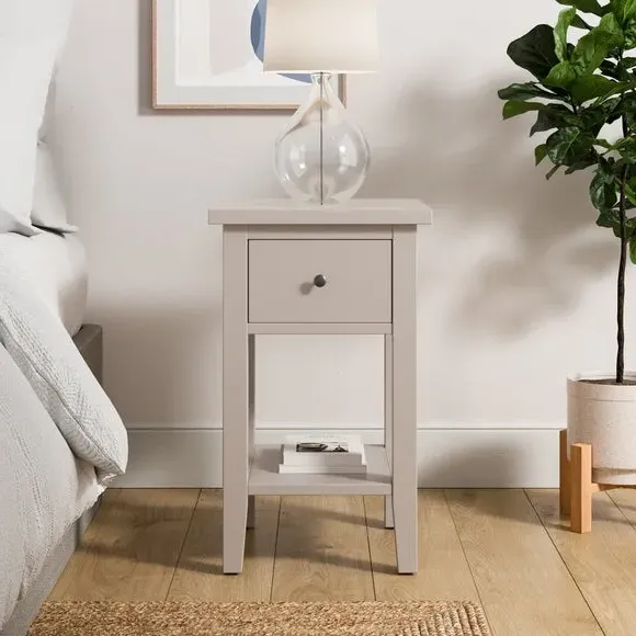 Small Bedside Table with Drawer - Natural