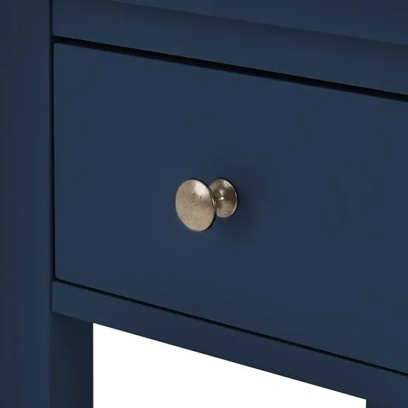 Small Bedside Table with Drawer - Navy