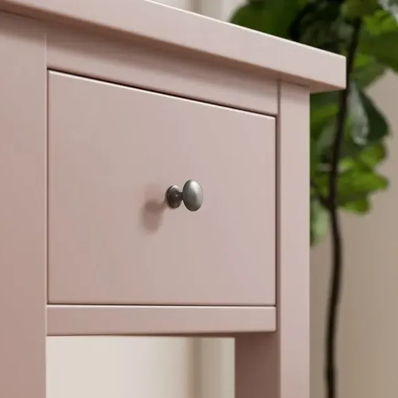 Small Bedside Table with Drawer - Pink
