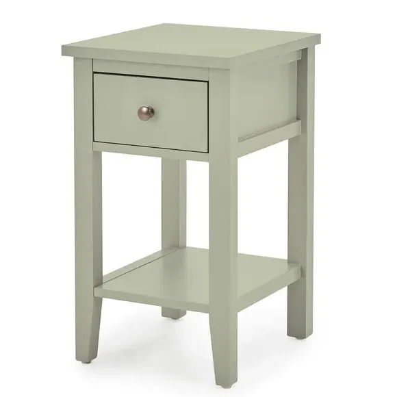 Small Bedside Table with Drawer - Sage