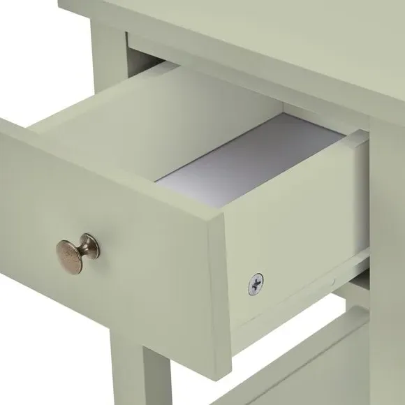Small Bedside Table with Drawer - Sage