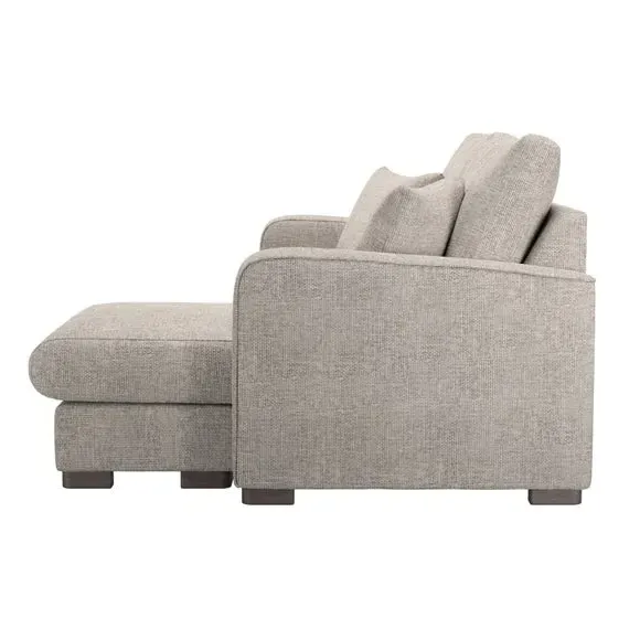 Small Corner Chaise with Footstool - Mushroom