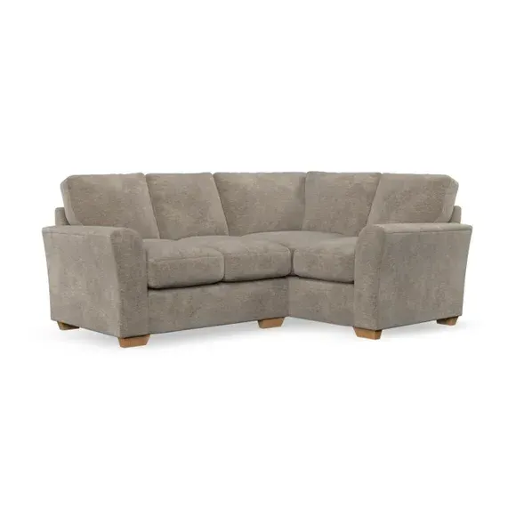 Small Corner Sofa with Flared Arms - Mushroom