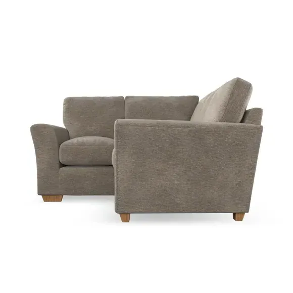 Small Corner Sofa with Flared Arms - Mushroom