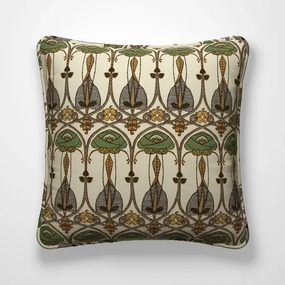 Small Cushion Cover with Embroidery - Petrol