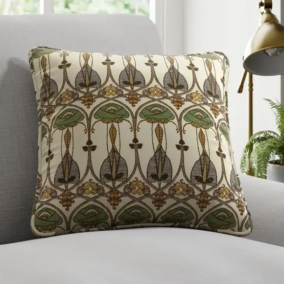 Small Cushion Cover with Embroidery - Petrol