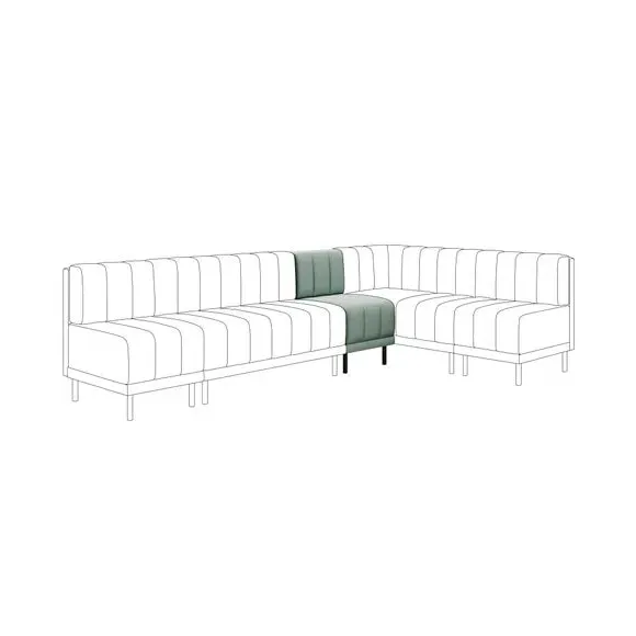 Small Dining Bench - Green, Vintage Velvet