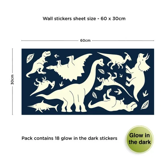 Small Dino Wall Sticker - Navy, PVC
