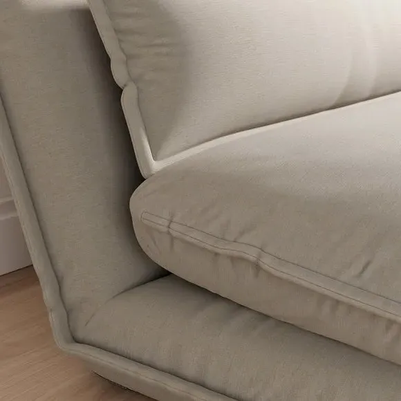 Small Double Foldable Sofabed - Natural, Flatweave
