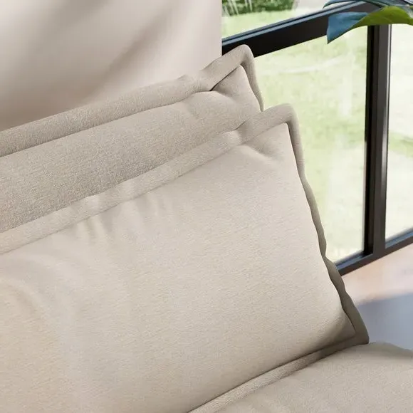 Small Double Foldable Sofabed - Natural, Flatweave